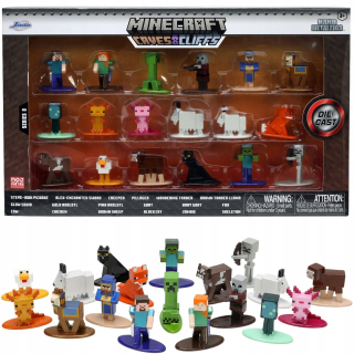 Súprava figúrok JADA TOYS Minecraft, verzia 8, kovové figúrky, 18 ks.
